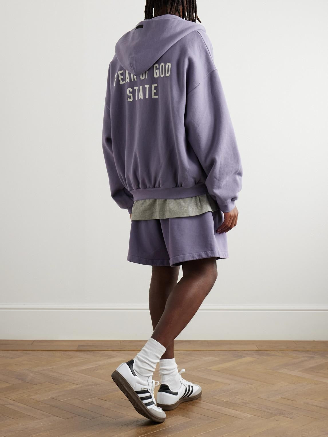 Fear of God Essentials Heavy Fleece Full Zip Hoodie - "Lavender"