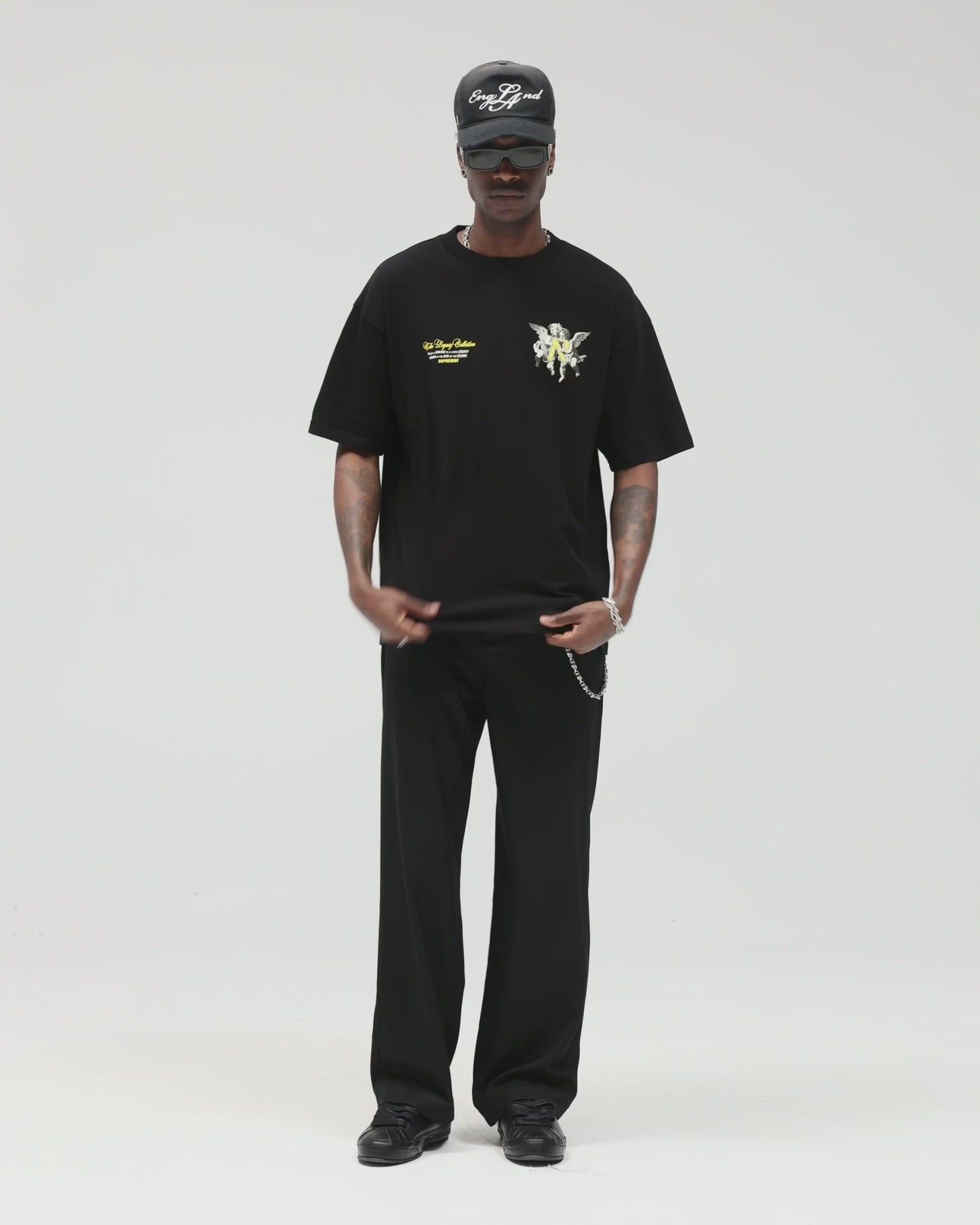 Represent Legacy Cherubs T-Shirt - "Jet Black"