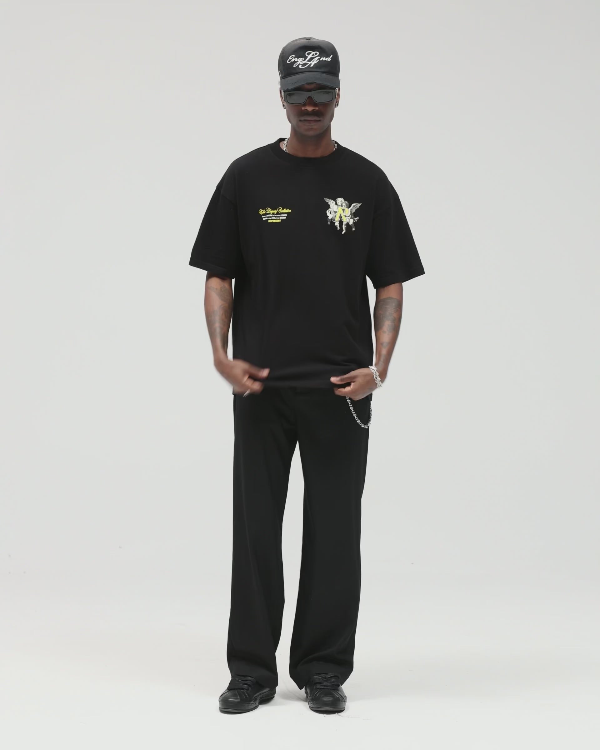 Represent Legacy Cherubs T-Shirt - "Jet Black"