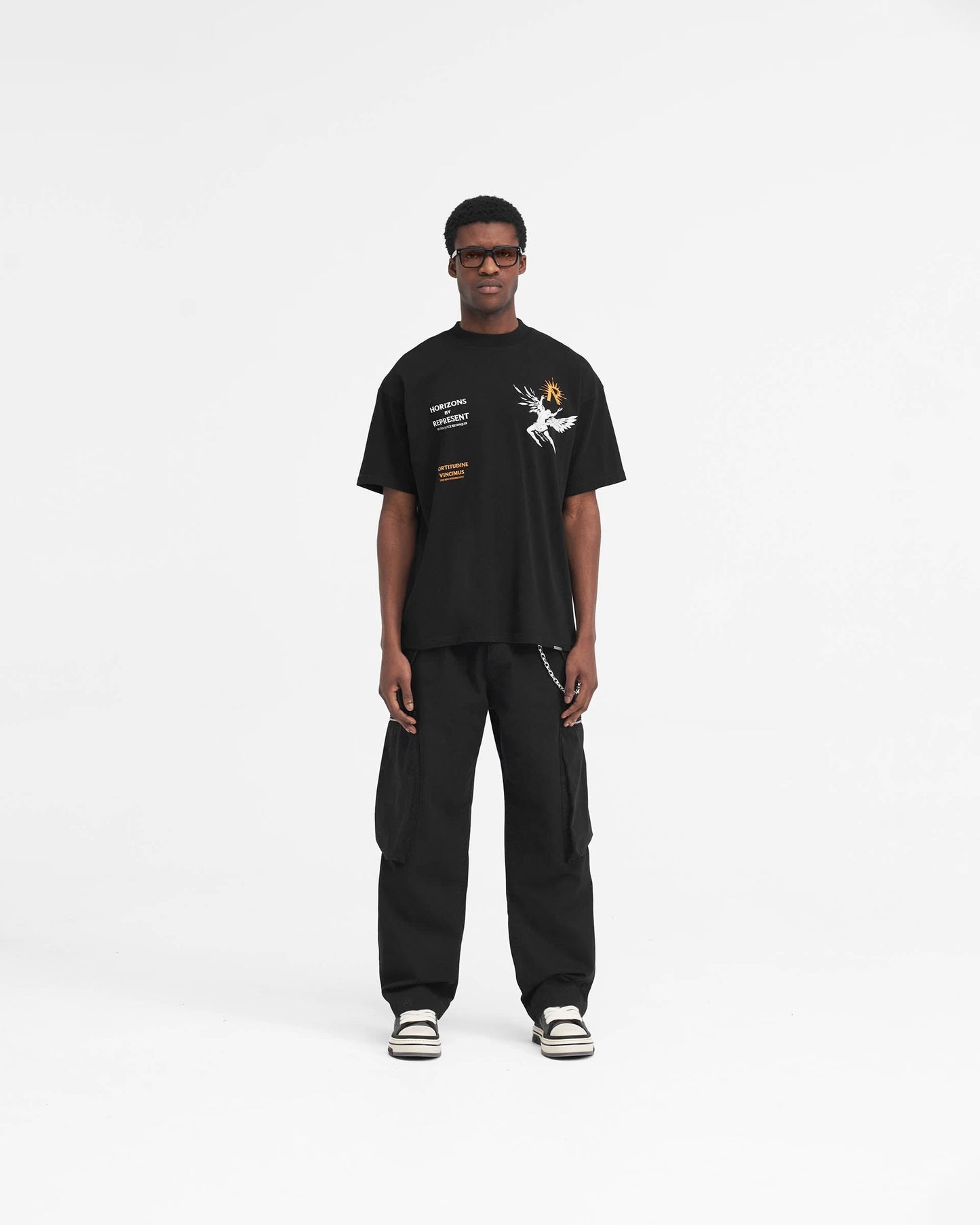 Represent Icarus T-Shirt - "Jet Black"