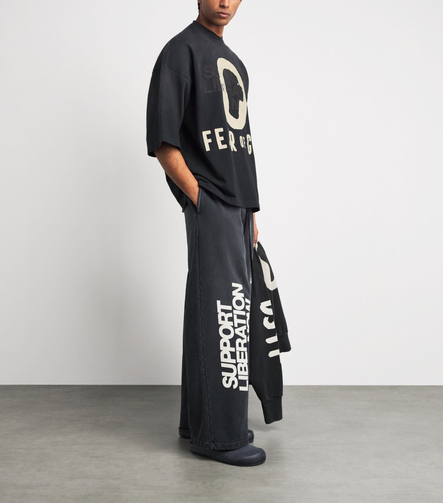 Fear Of God x DSYF Support Liberation Now T-Shirt - "Black"