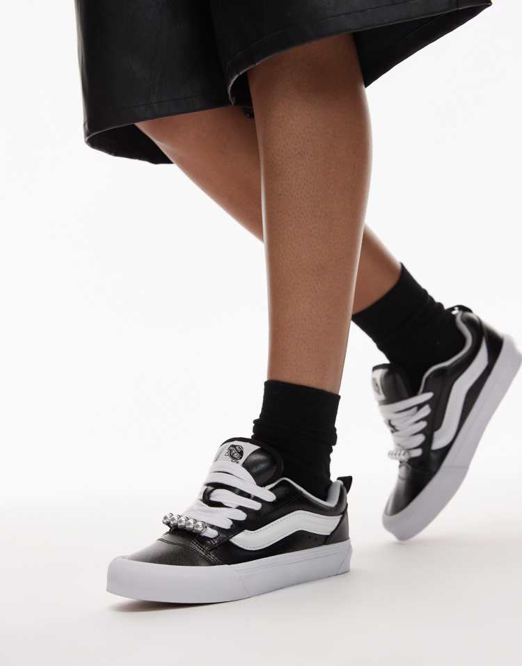 Vans Knu Skool Leather - "Black/White"