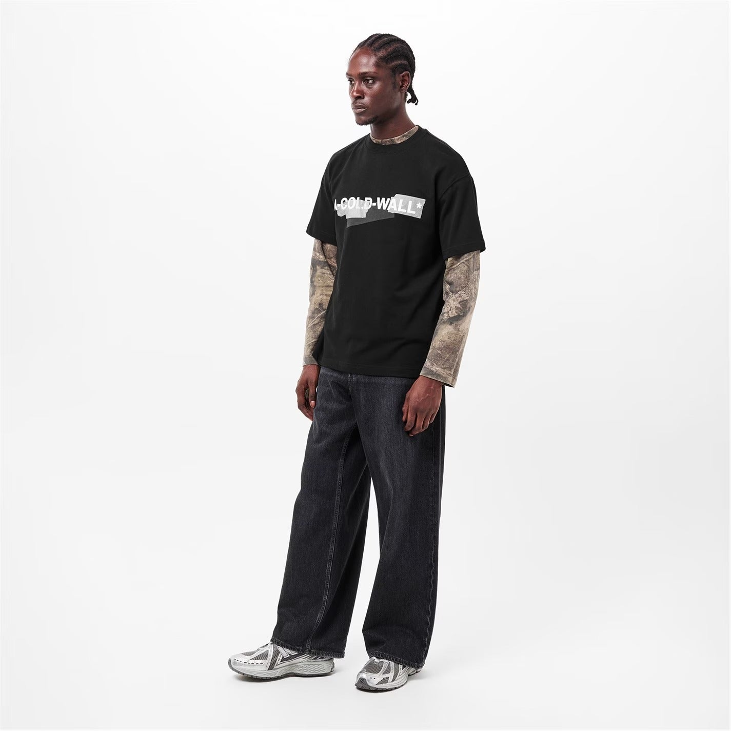 A-Cold-Wall Strata T-Shirt - "Black/White"