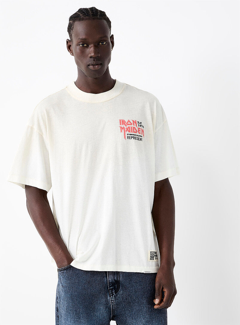 Represent x Iron Maiden Anniversary T-shirt - "Washed Ecru"