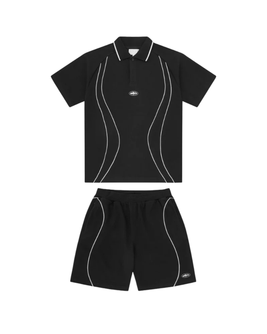 Corteiz Island Pique Polo Shirt - "Black"