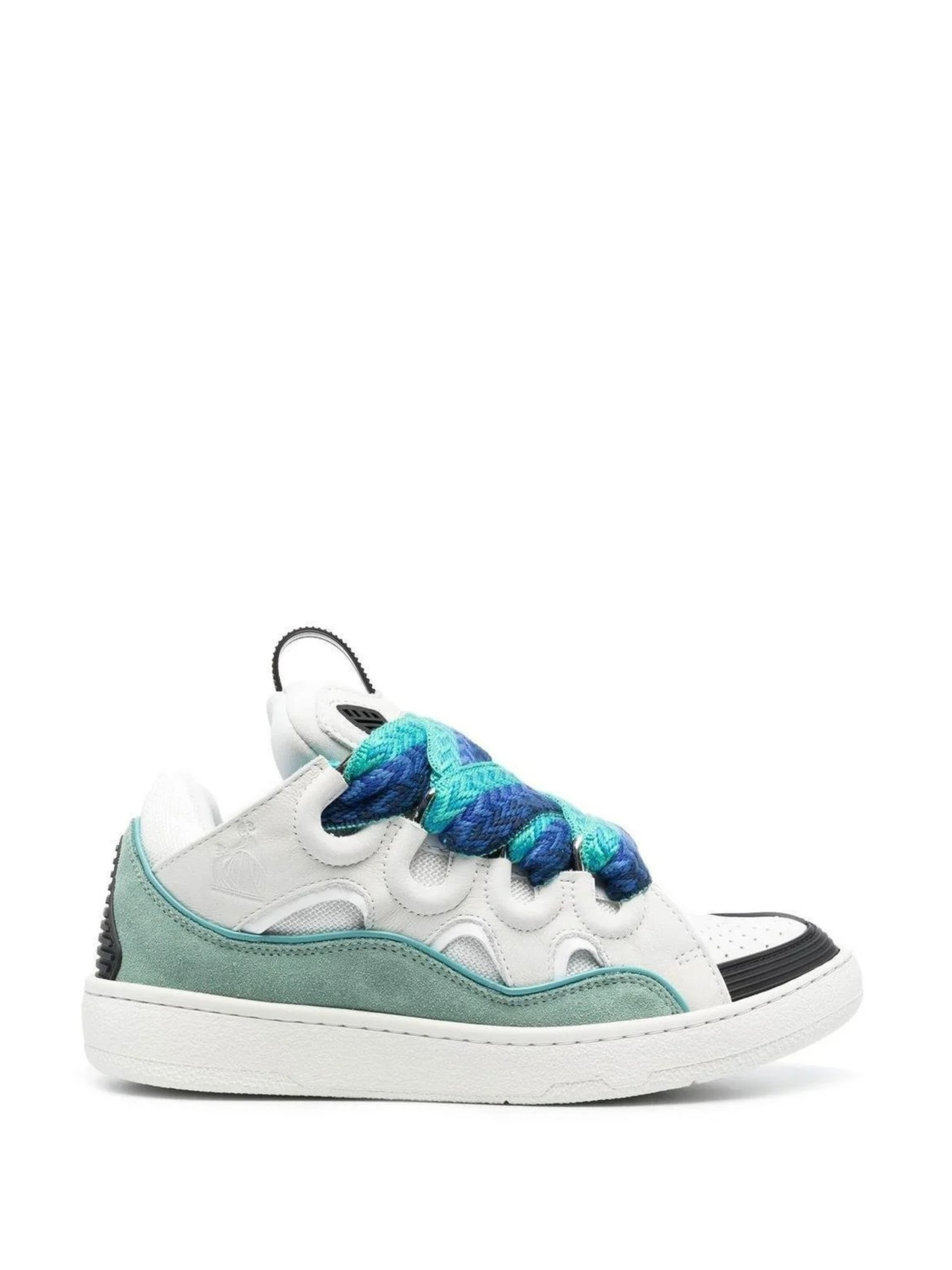 Lanvin Curb Sneakers - "White/Blue/Green"