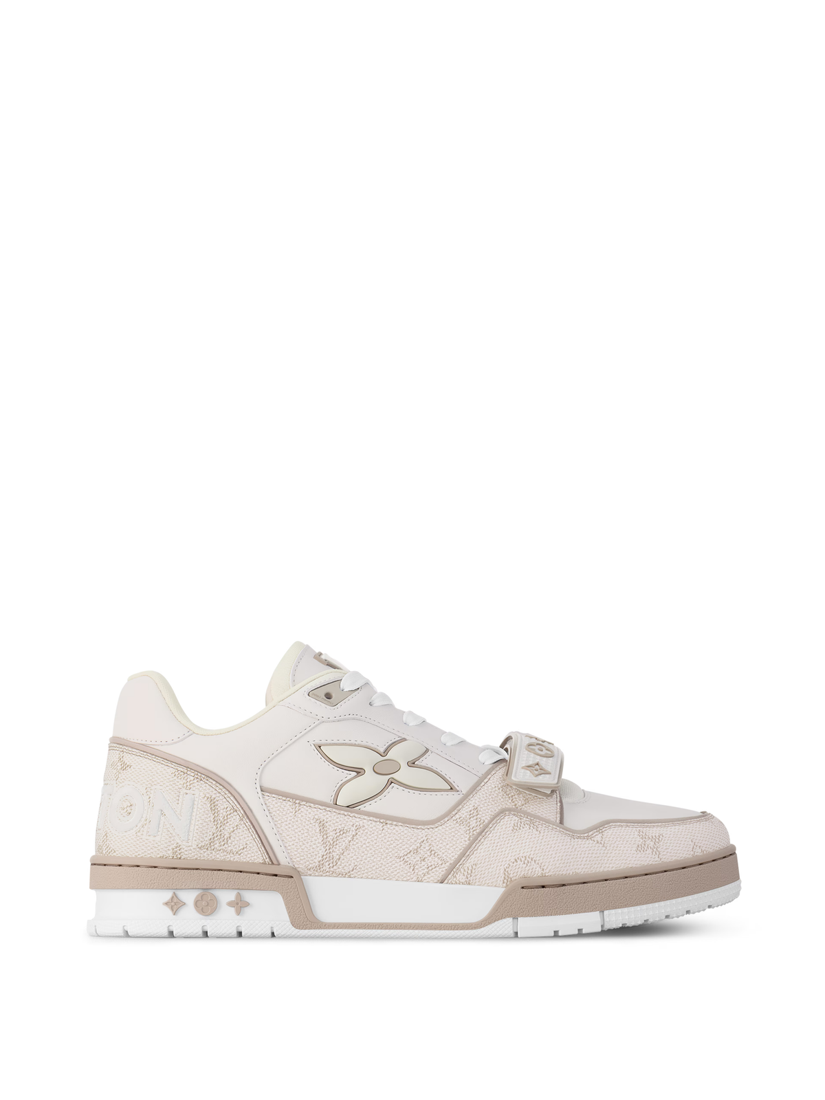 LV Trainer Velcro Sneaker - "Beige/White"