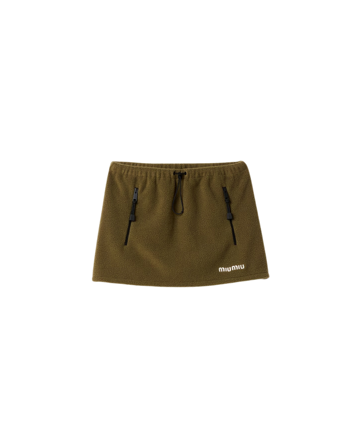 Miu Miu Fleece Miniskirt - "Forest Green"