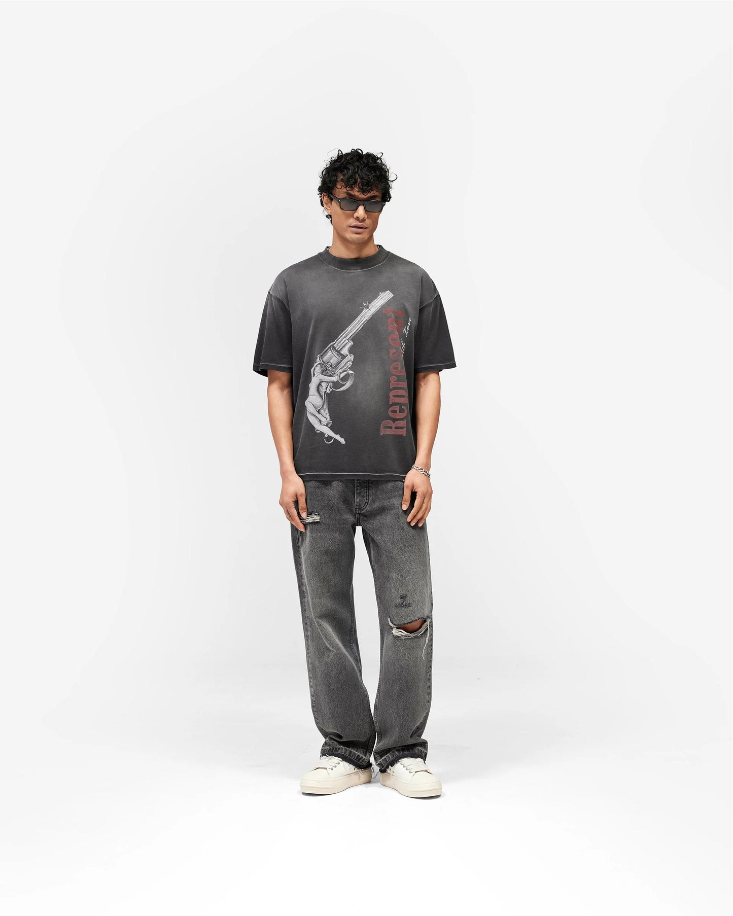 Represent Loaded With Love T-Shirt - "Stained Black"