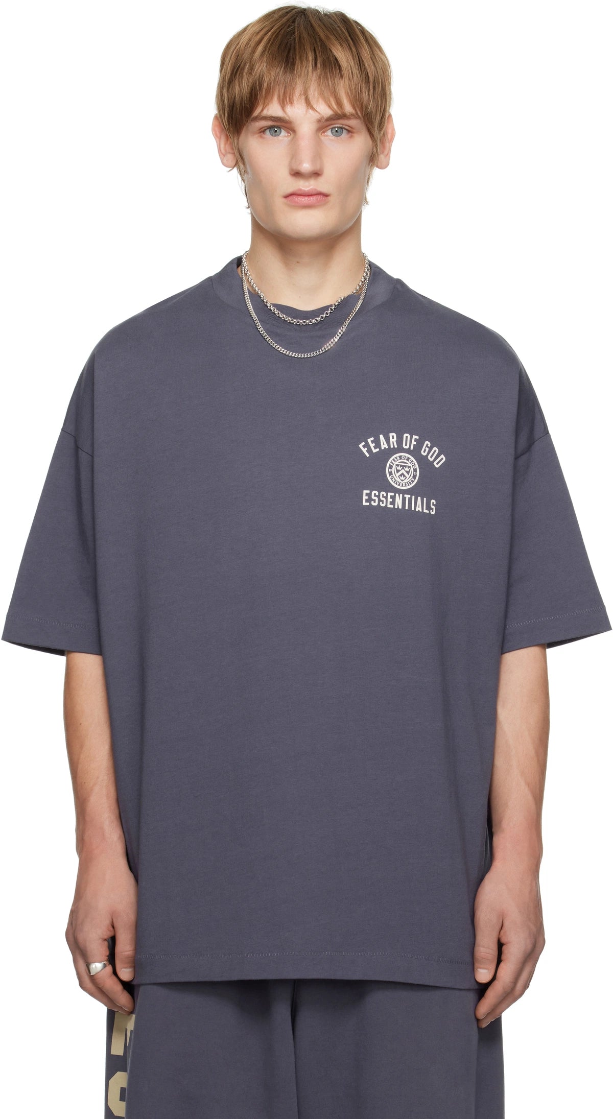 Fear of God Essentials Jersey T-shirt - "Marine"