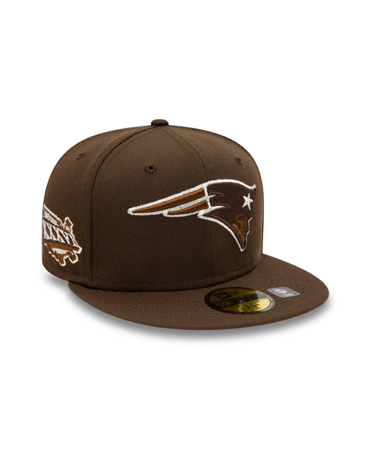New England Patriots Walnut Super Bowl XXXVI New Era 59FIFTY Fitted NFL Cap