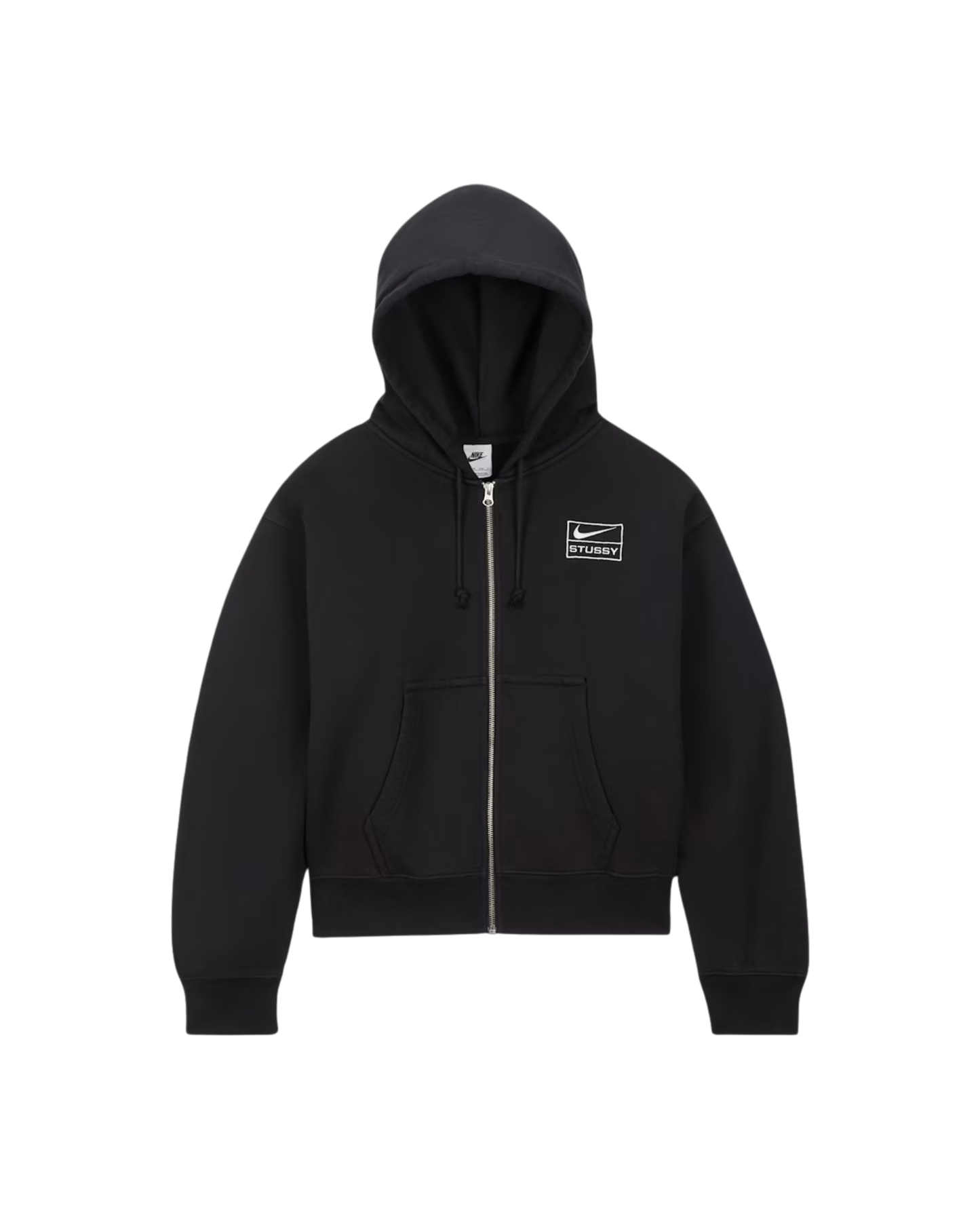 Nike x Stüssy Full-Zip Fleece Hoodie - "Black"
