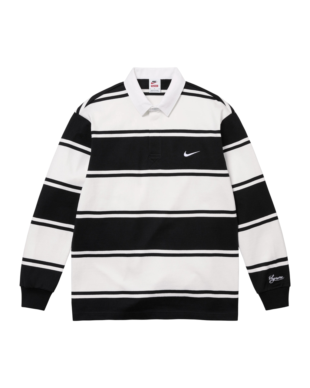 Supreme x Nike Stripe Rugby - "Black/White"
