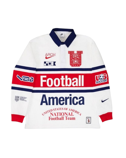 Nike USA x V.A.A. Long-Sleeve Rugby Top - "White/Challenge Red"