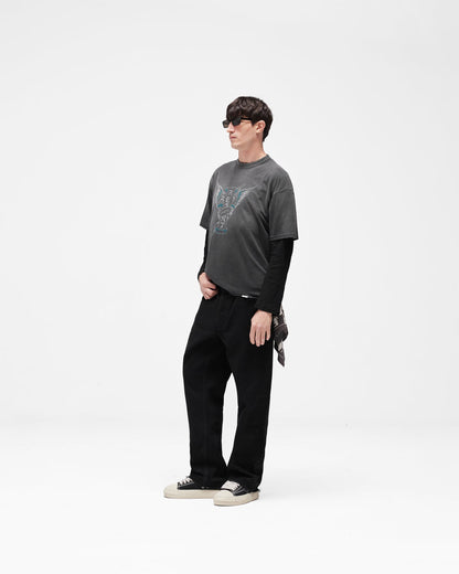 Represent Westside T-Shirt - "Stained Black"