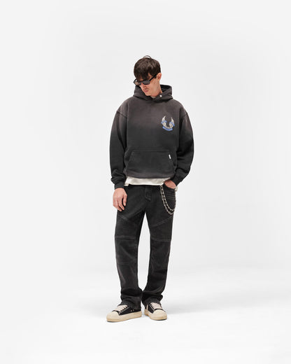 Represent X Belstaff Born To Bike Hoodie - "Aged Black"