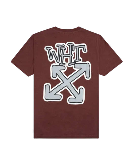 Off-White Graffiti Arrow T-Shirt - "Burgundy"