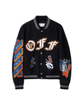 Off-White Varsity Bomber Jacket - "Black/Multicolor"