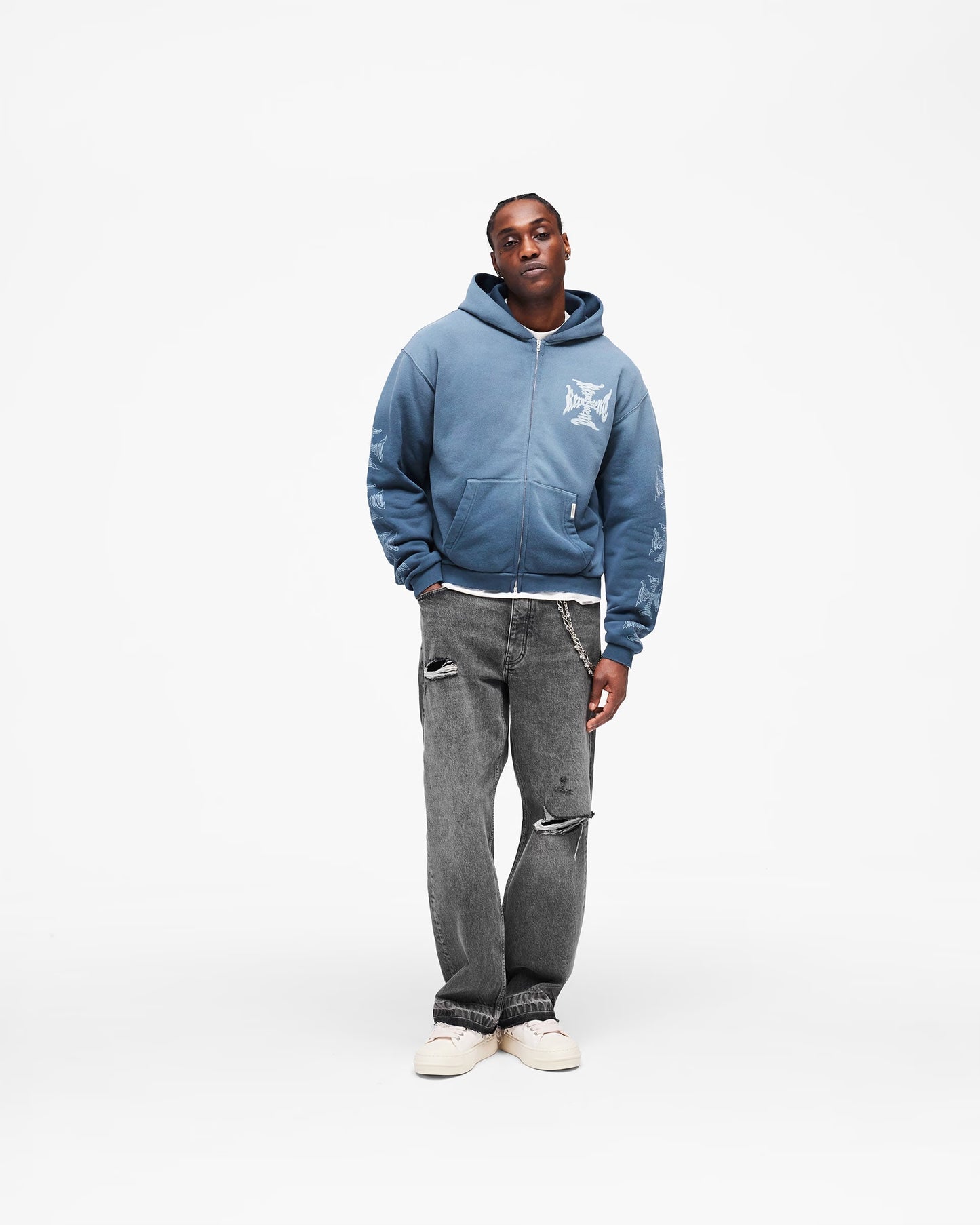 Represent MH Shrunken Zip Hoodie - "Vintage Navy"