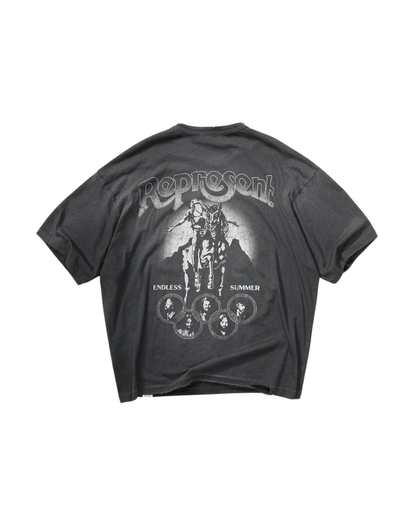 Represent x Beach Boys Endless Summer T-Shirt - "Stained Black"