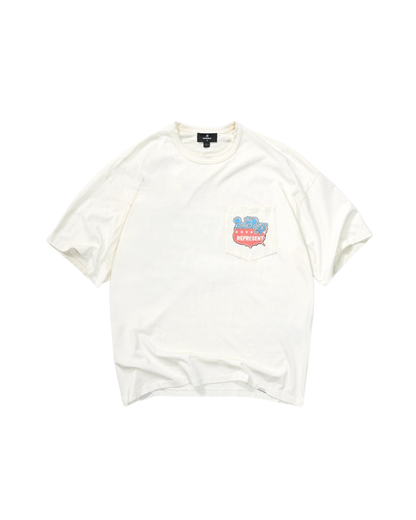 Represent x Beach Boys Americas Band T-Shirt - "Flat White"