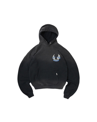 Represent X Belstaff Born To Bike Hoodie - "Aged Black"