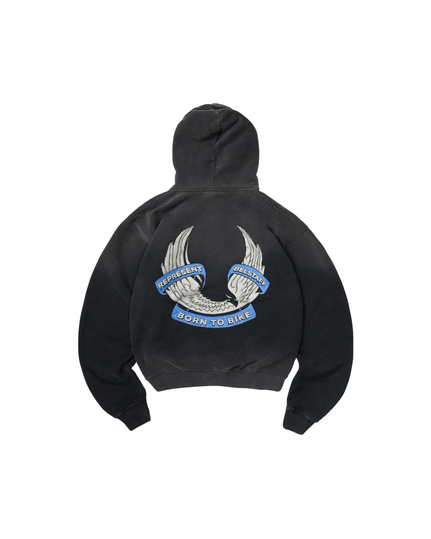 Represent X Belstaff Born To Bike Hoodie - "Aged Black"