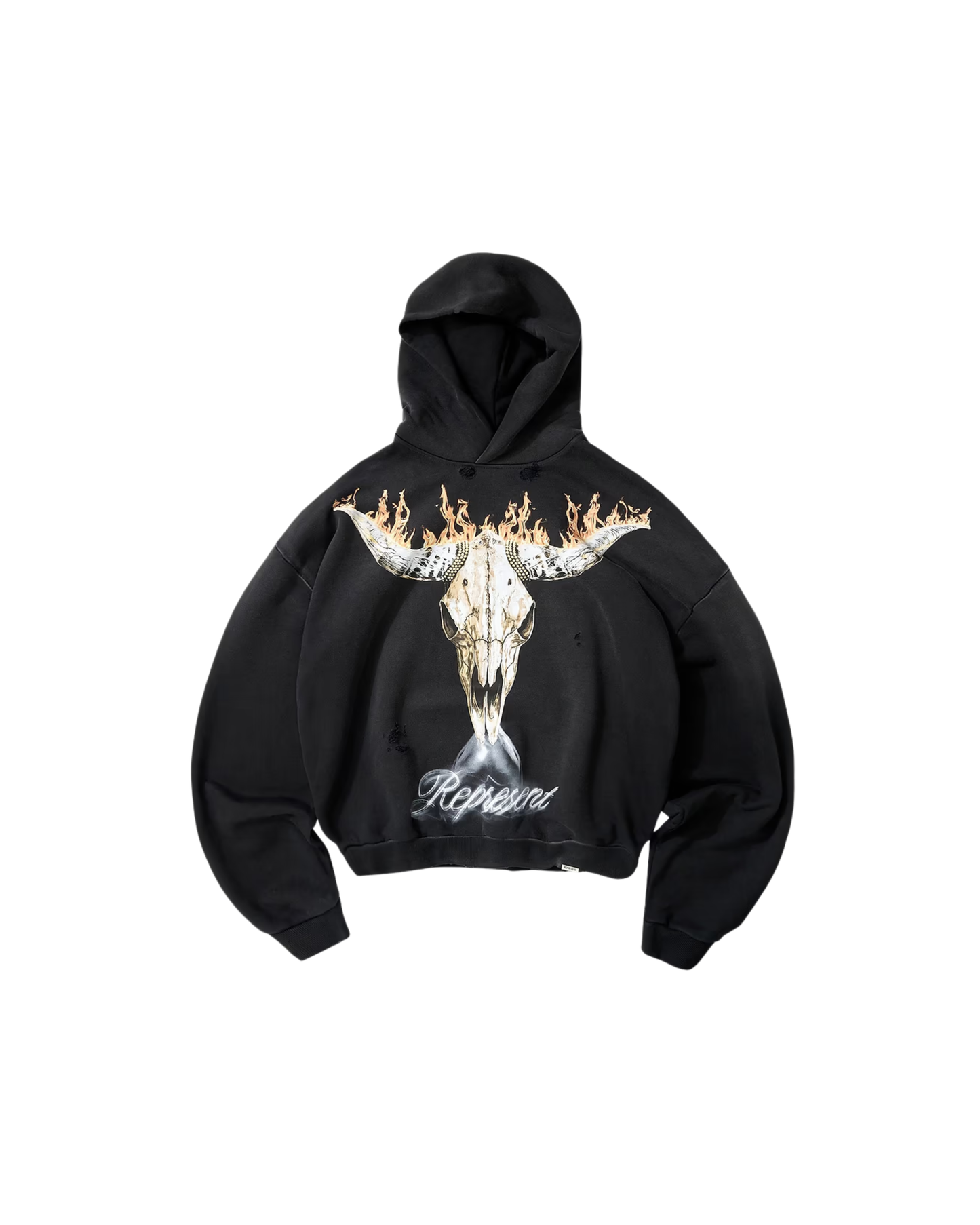 Represent British Cowboys Hoodie - "Stained Black"