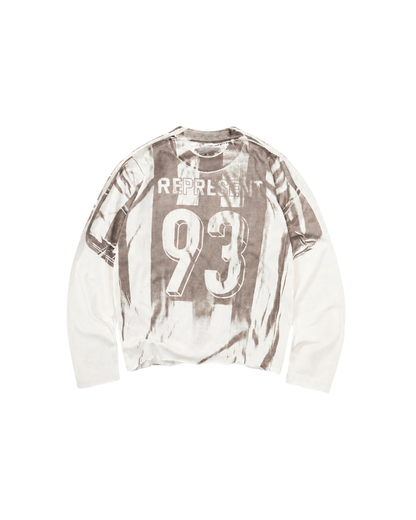 Represent Printed Long Sleeve T-Shirt - "Flat White"