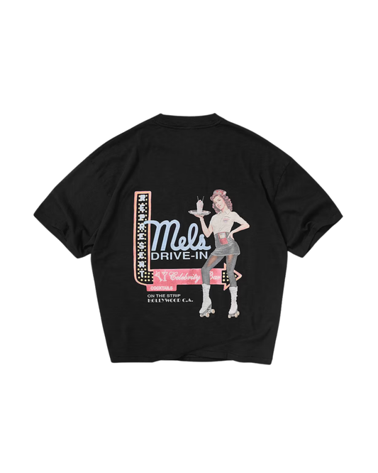 Represent x Mels Diner T-Shirt - "Jet Black"