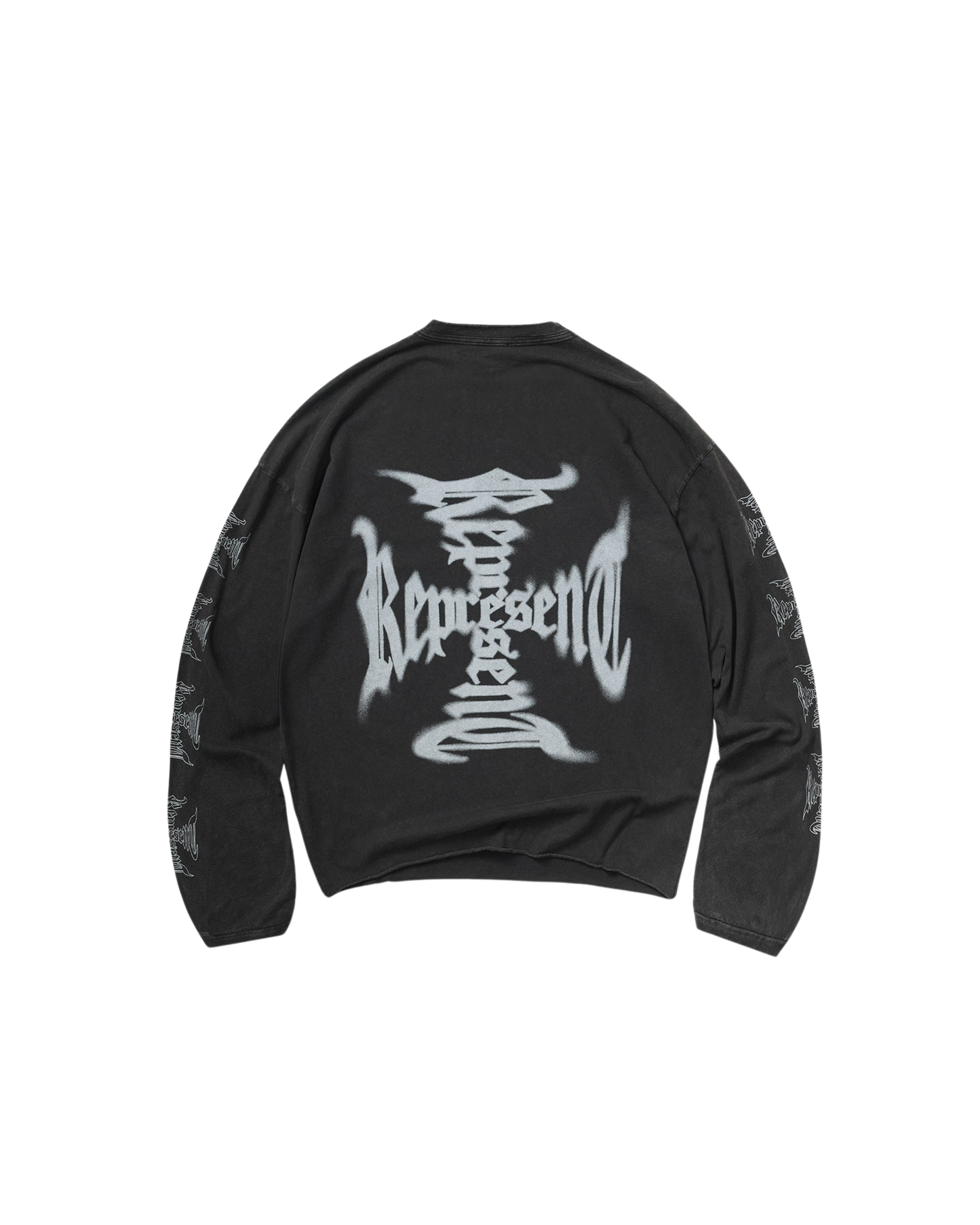 Represent MH Long Sleeve T-Shirt - "Faded Black"