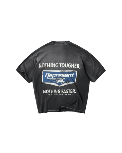 Represent Nothing Faster T-Shirt - "Stained Black"