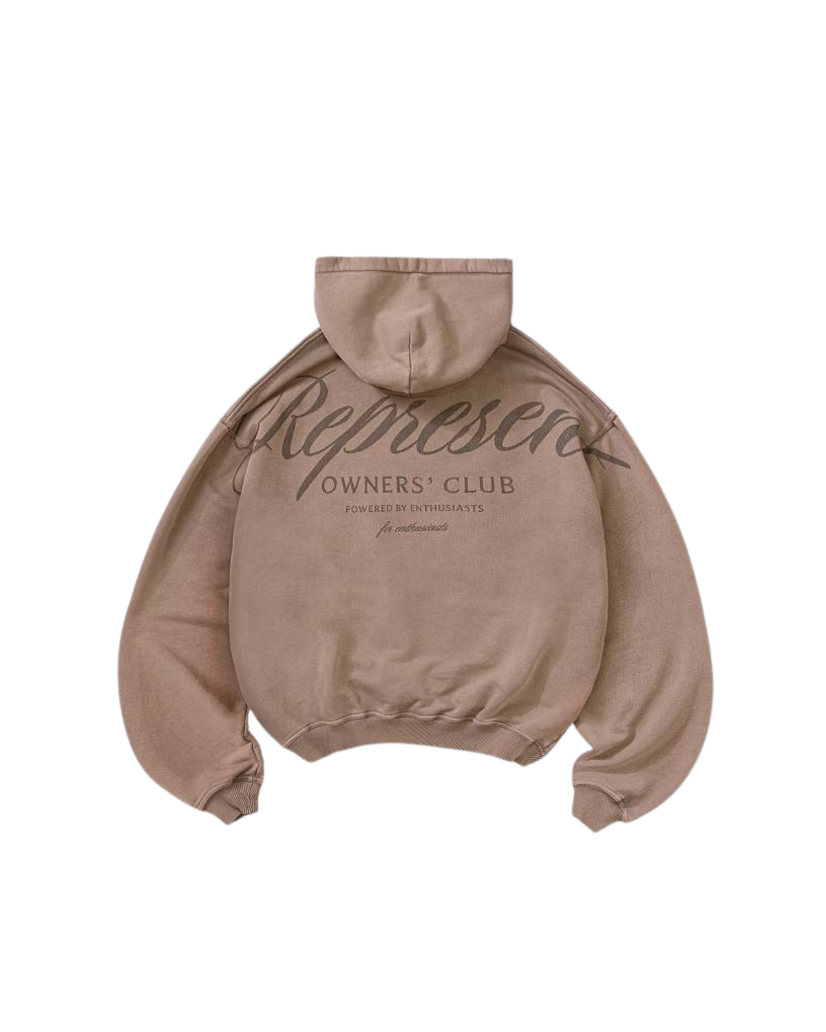 Represent Owners Club Script Hoodie - "Truffle"