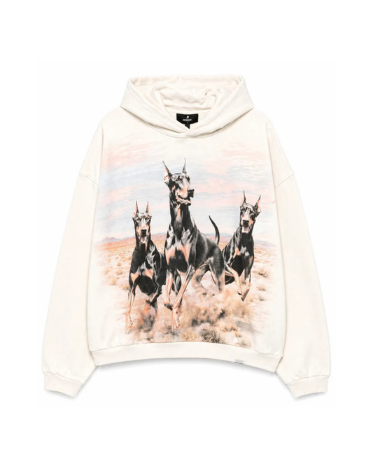 Represent Western Dobermans Hoodie - "Flat White"