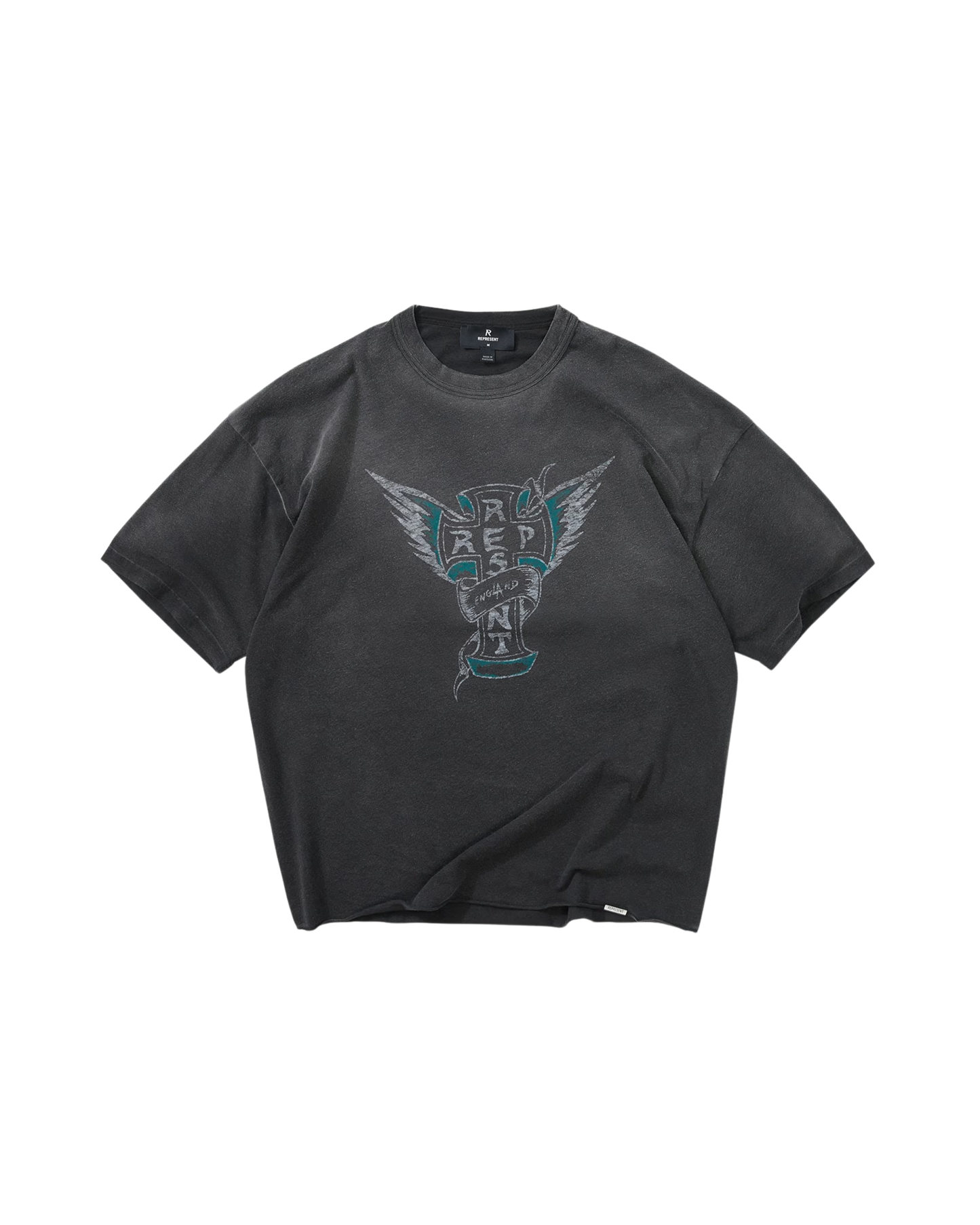 Represent Westside T-Shirt - "Stained Black"