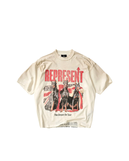 Represent Dream On Tour T-shirt - "Washed Ecru"