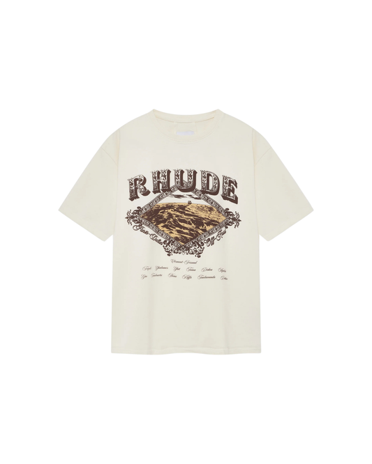 Rhude Dakar Convoy Tee - "Vintage White/Brown"