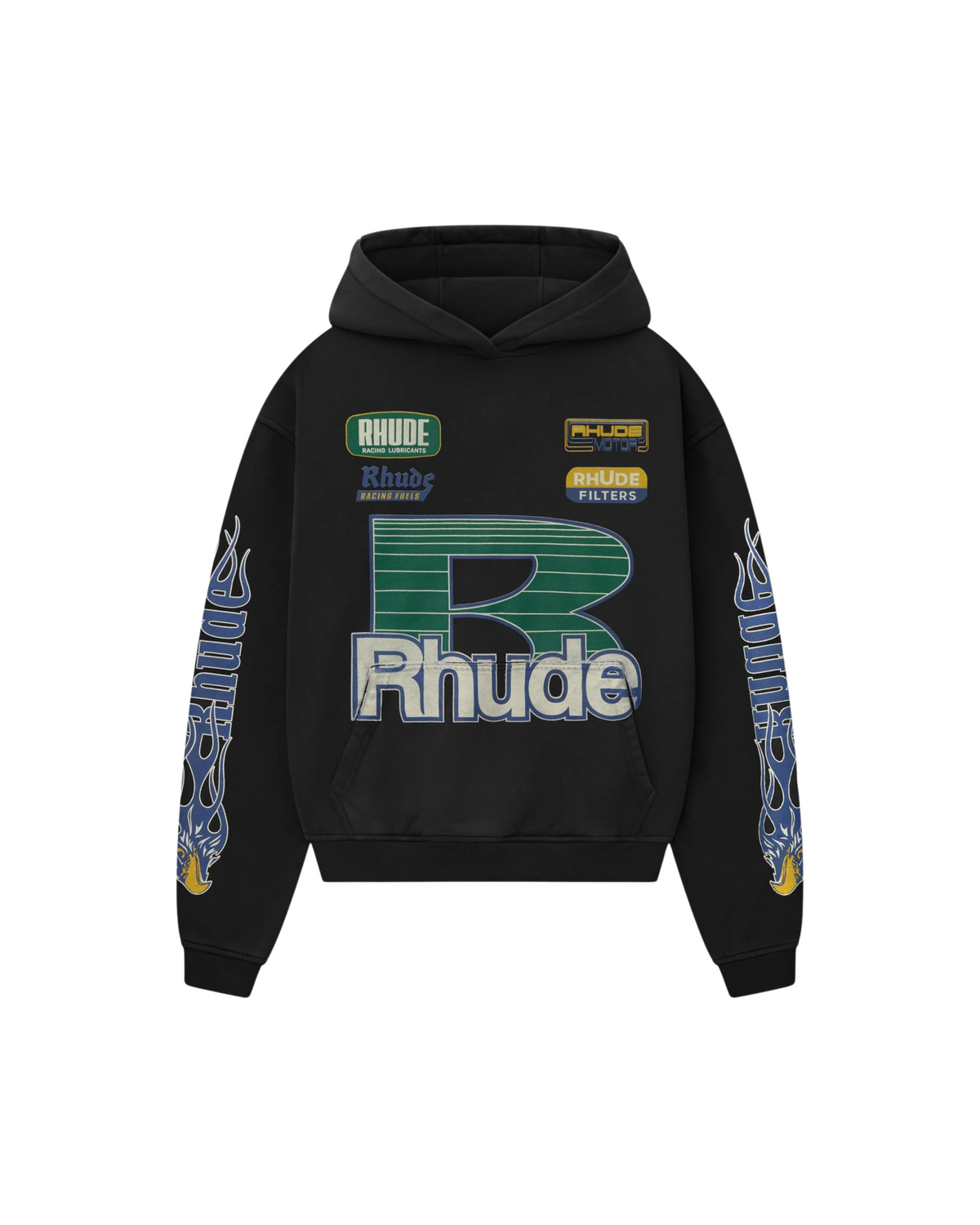 Rhude Off Raceway Rhude Black Roadway Racing Hoodie -
