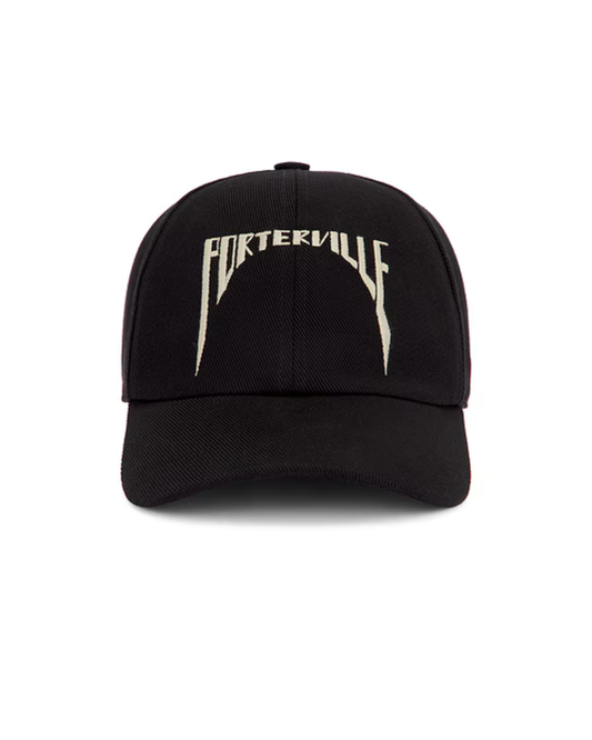 Rick Owens DRKSHDW Embroidered Denim Baseball Cap - "Black"