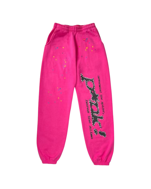 Sp5der P*nk Sweatpants - "Pink"
