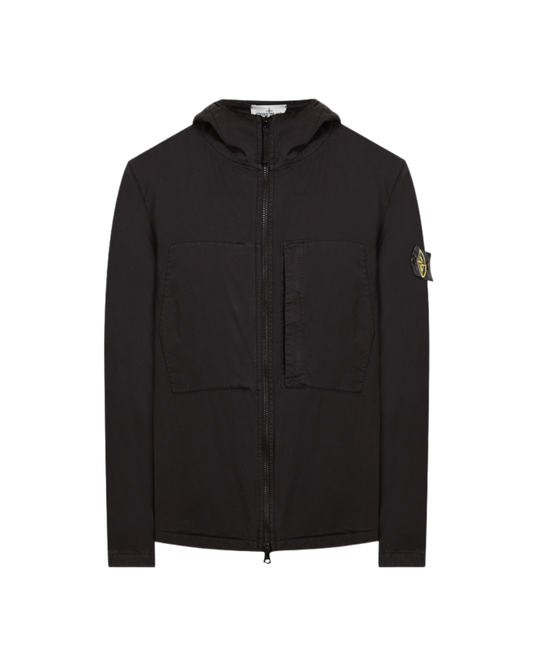 Stone Island Patch Hooded Jacket - "Black"