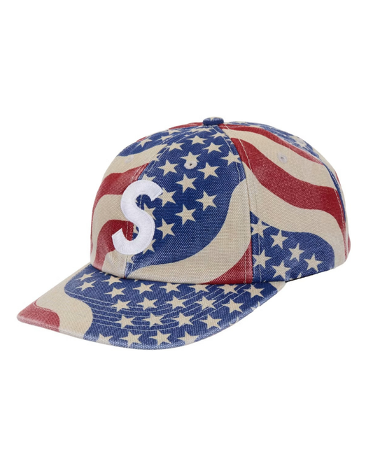 Supreme S Logo 6-Panel Cap (SS26) - "Flag"