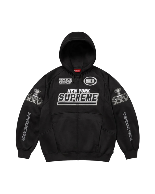 Supreme Football Zip Up Hoodie - "Black"
