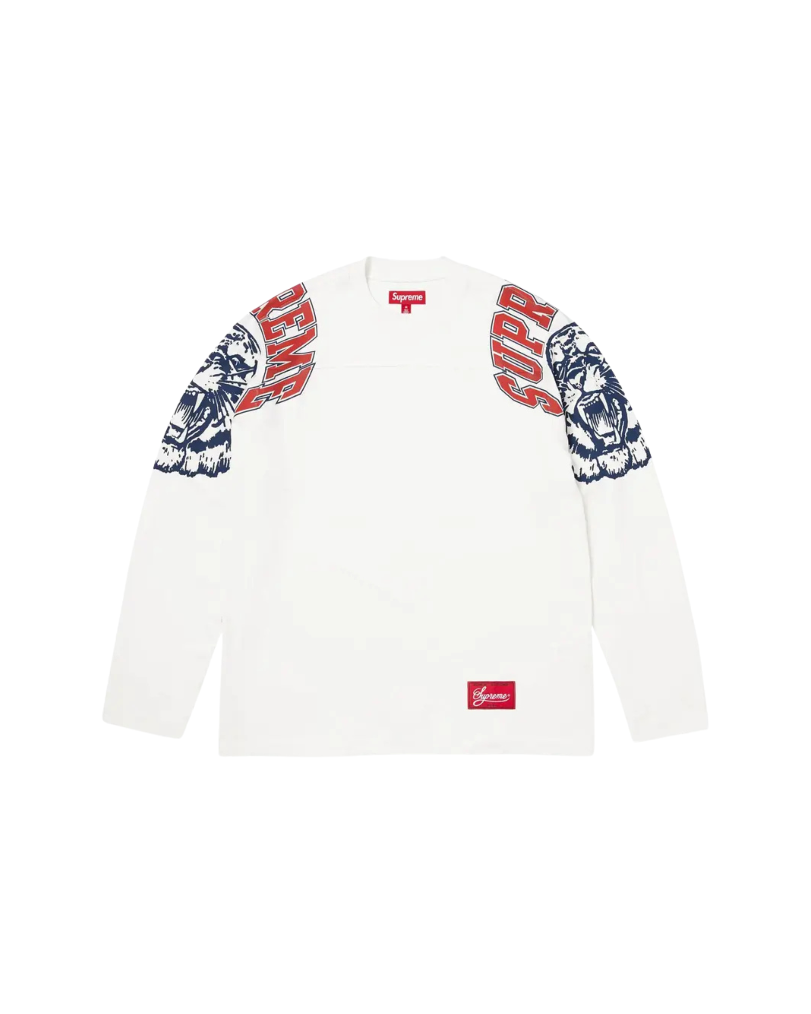 Supreme Mascot Long-Sleeve Football Top - "White"