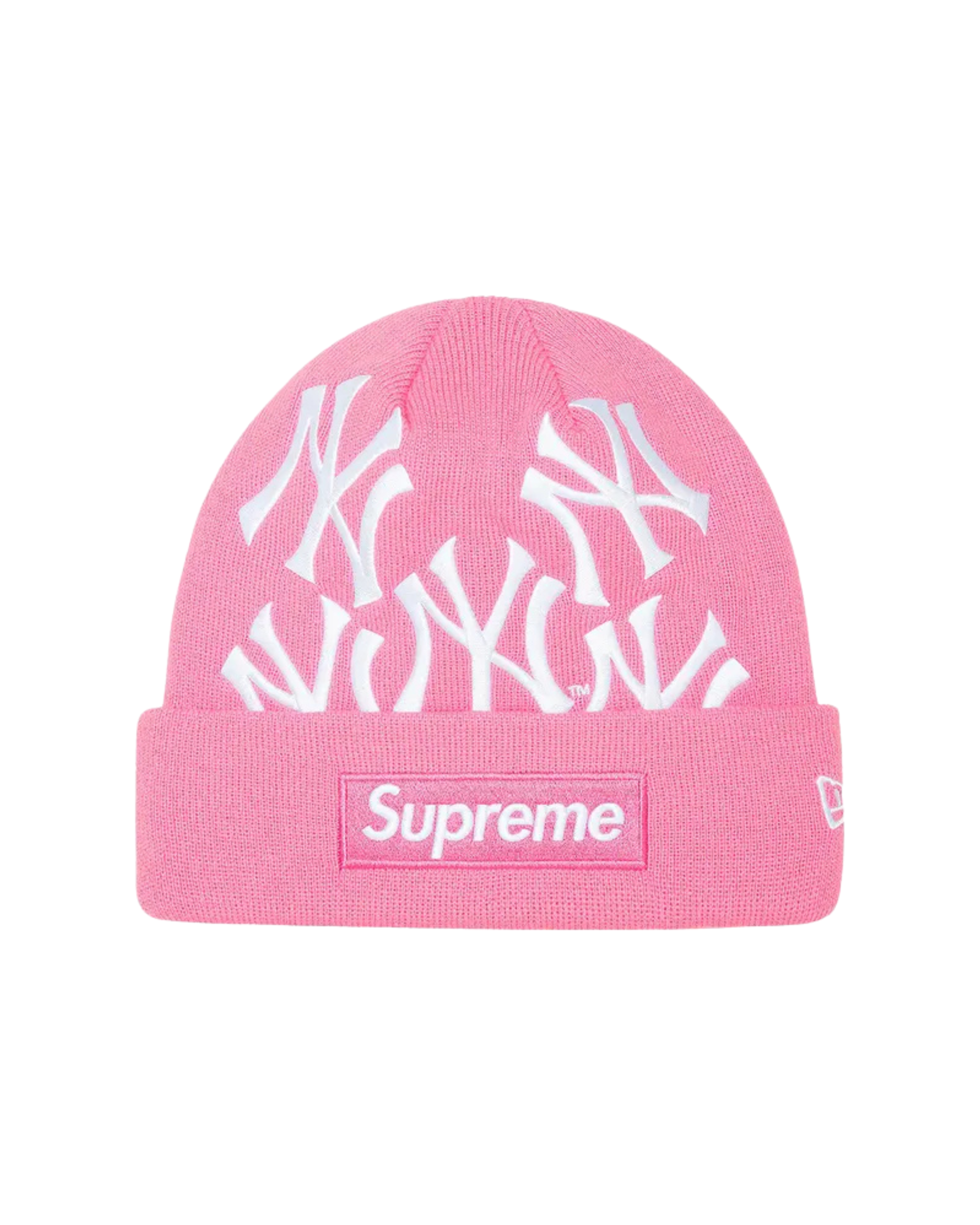 Supreme x New Era Box Logo Beanie - "Pink"
