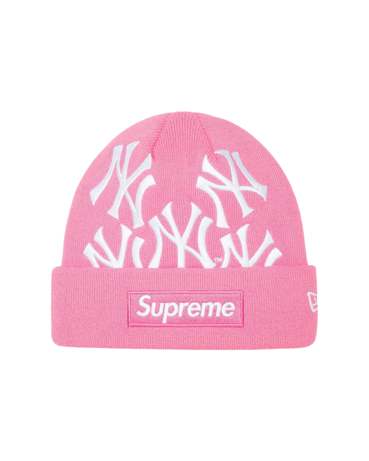 Supreme x New Era Box Logo Beanie - "Pink"