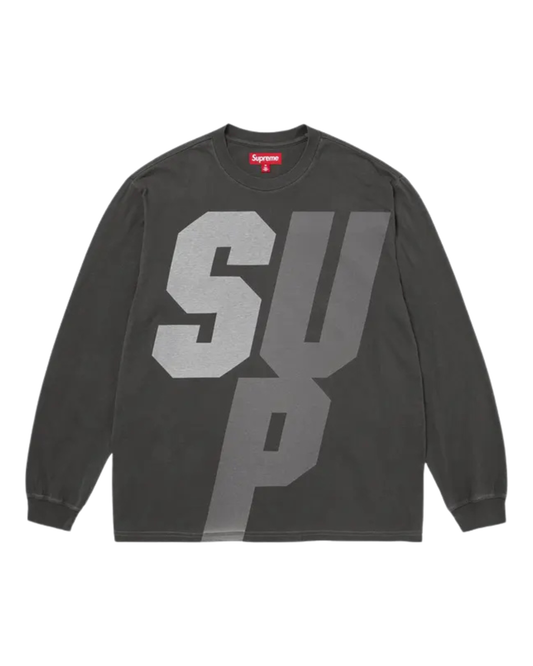 Supreme Reflective Long-Sleeve Top - "Black"