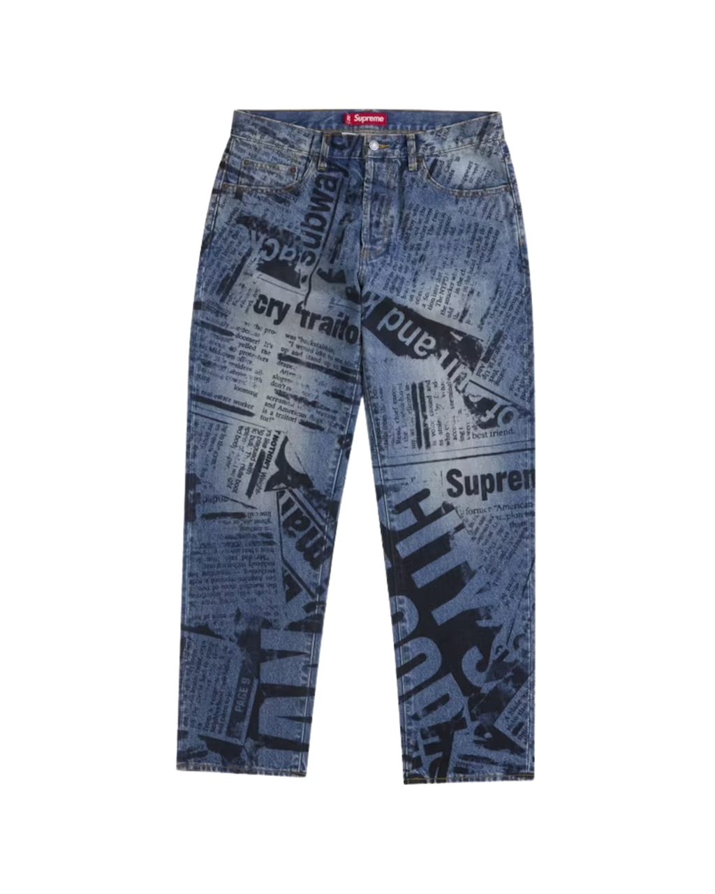 Supreme Regular Jean (SS25) - "Newspaper"