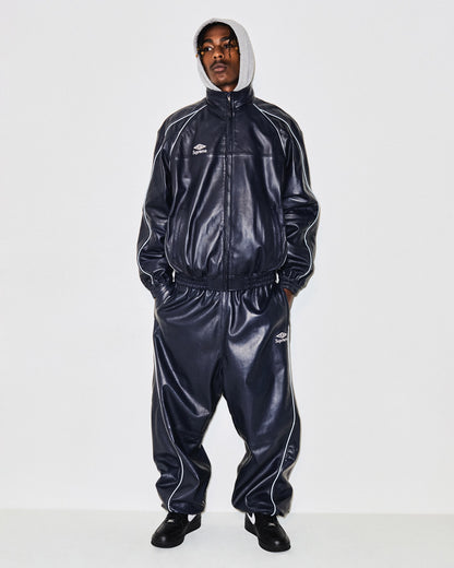 Supreme x Umbro Leather Track Jacket - "Navy"