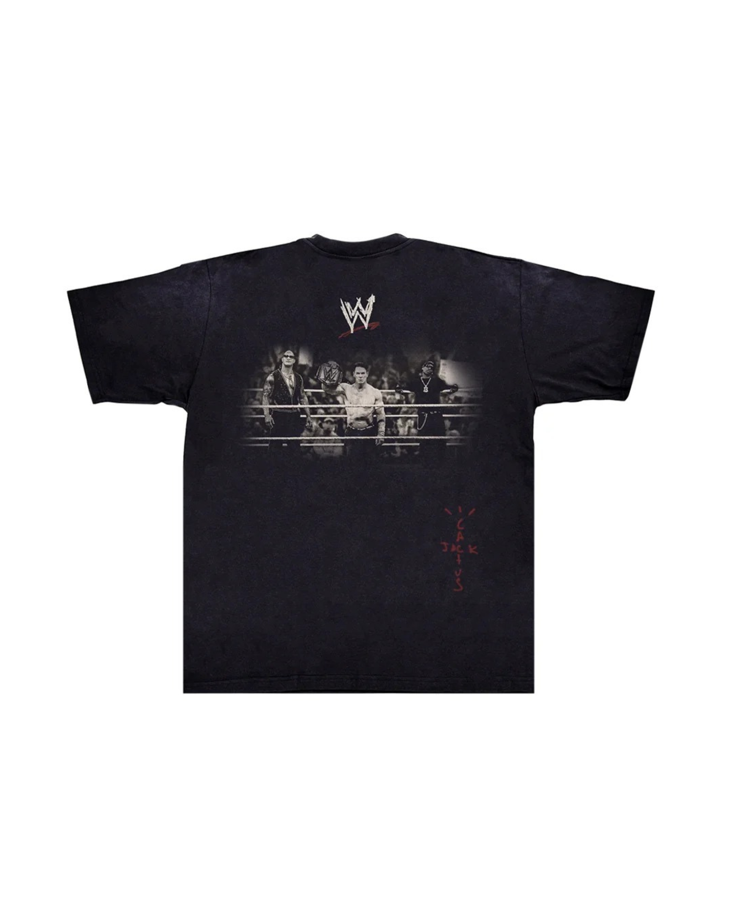 Travis Scott x WWE Wrestling Is Real Tee - "Washed Black"